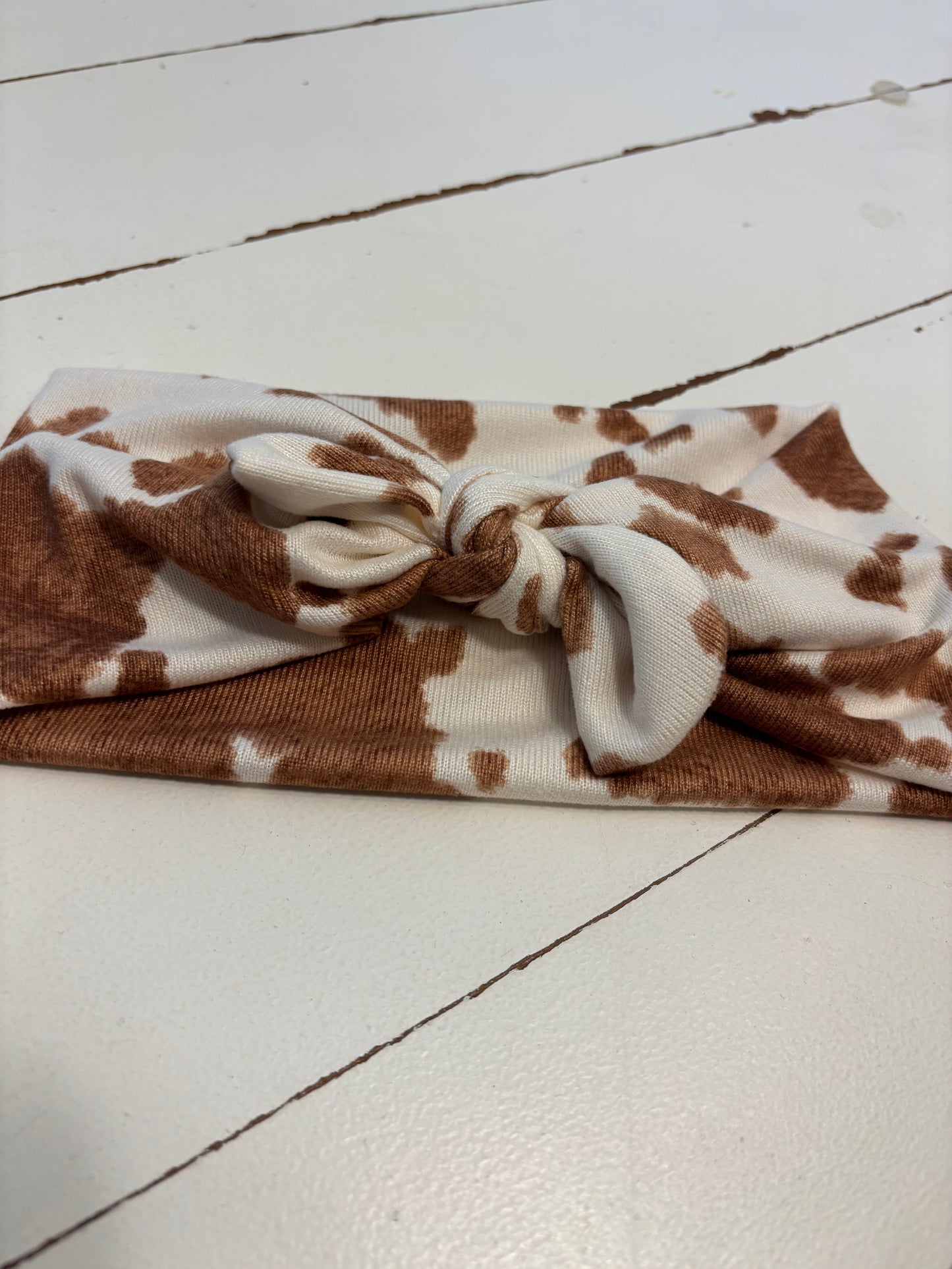 Brown Cow Faux Bow