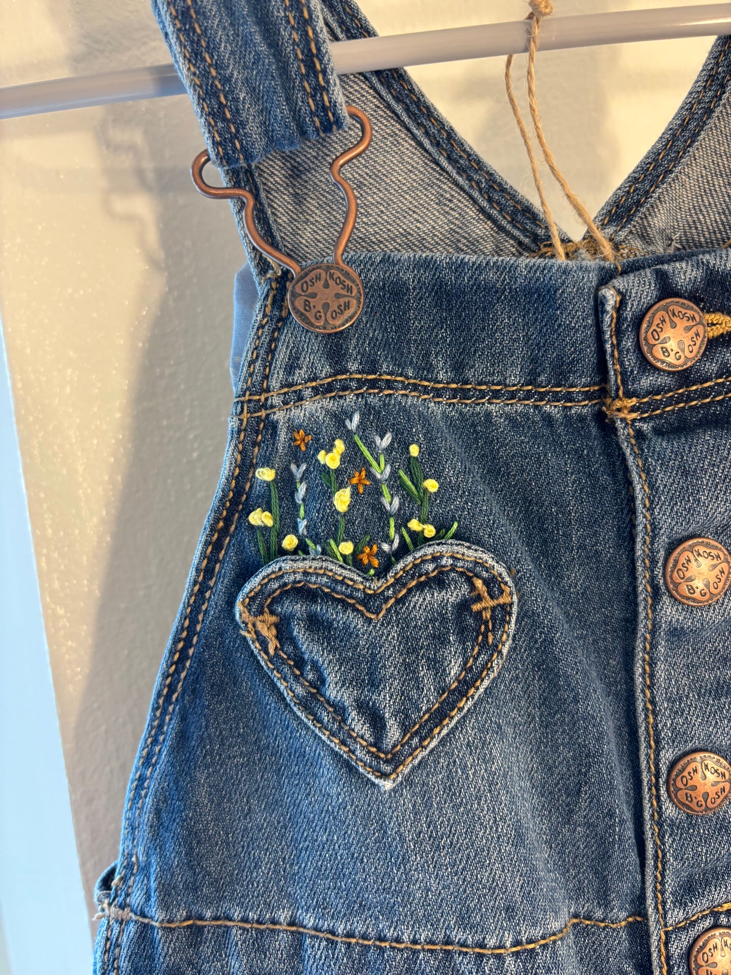 Bow Denim Overalls