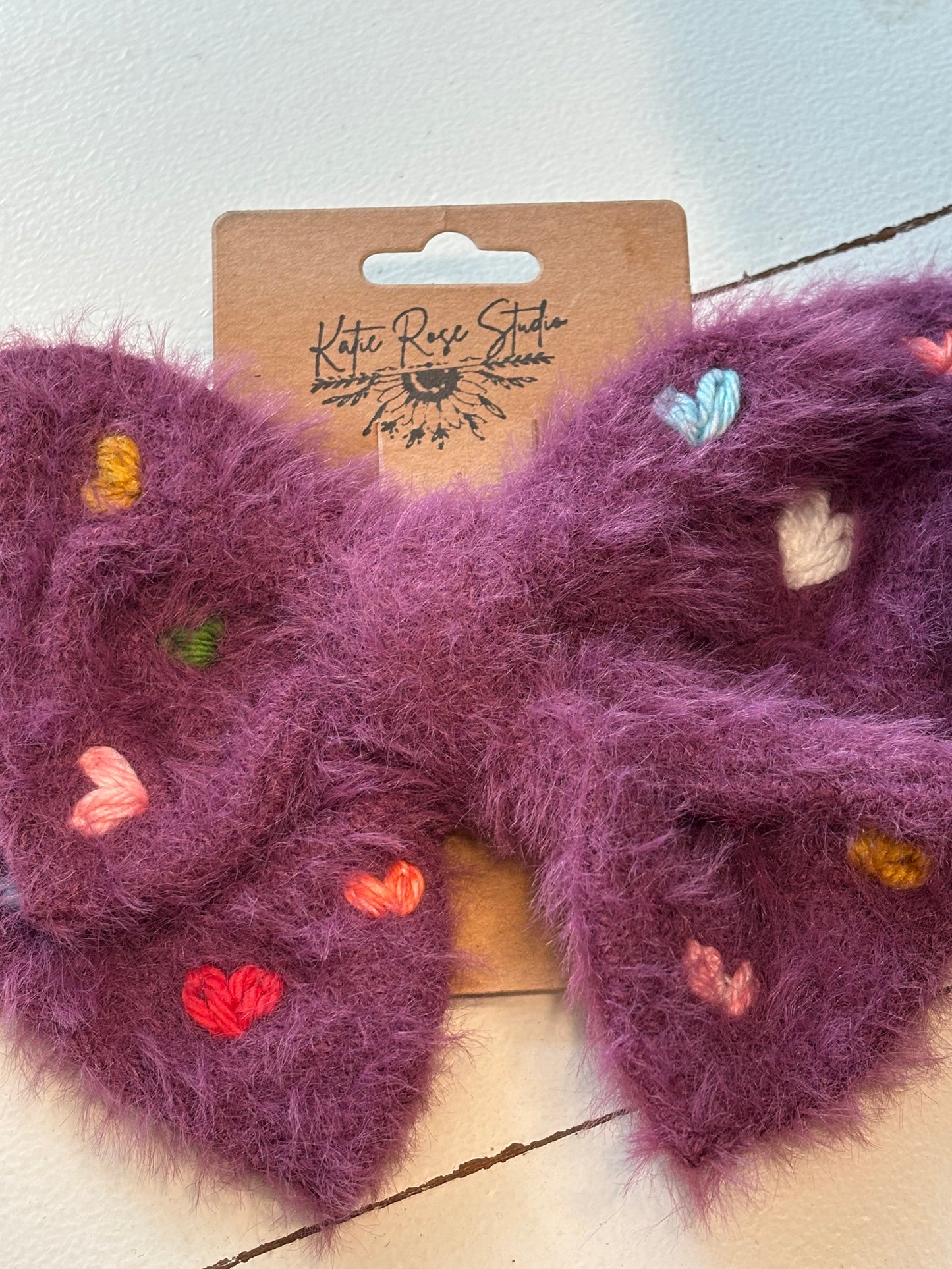 Heart Fluffy Bow