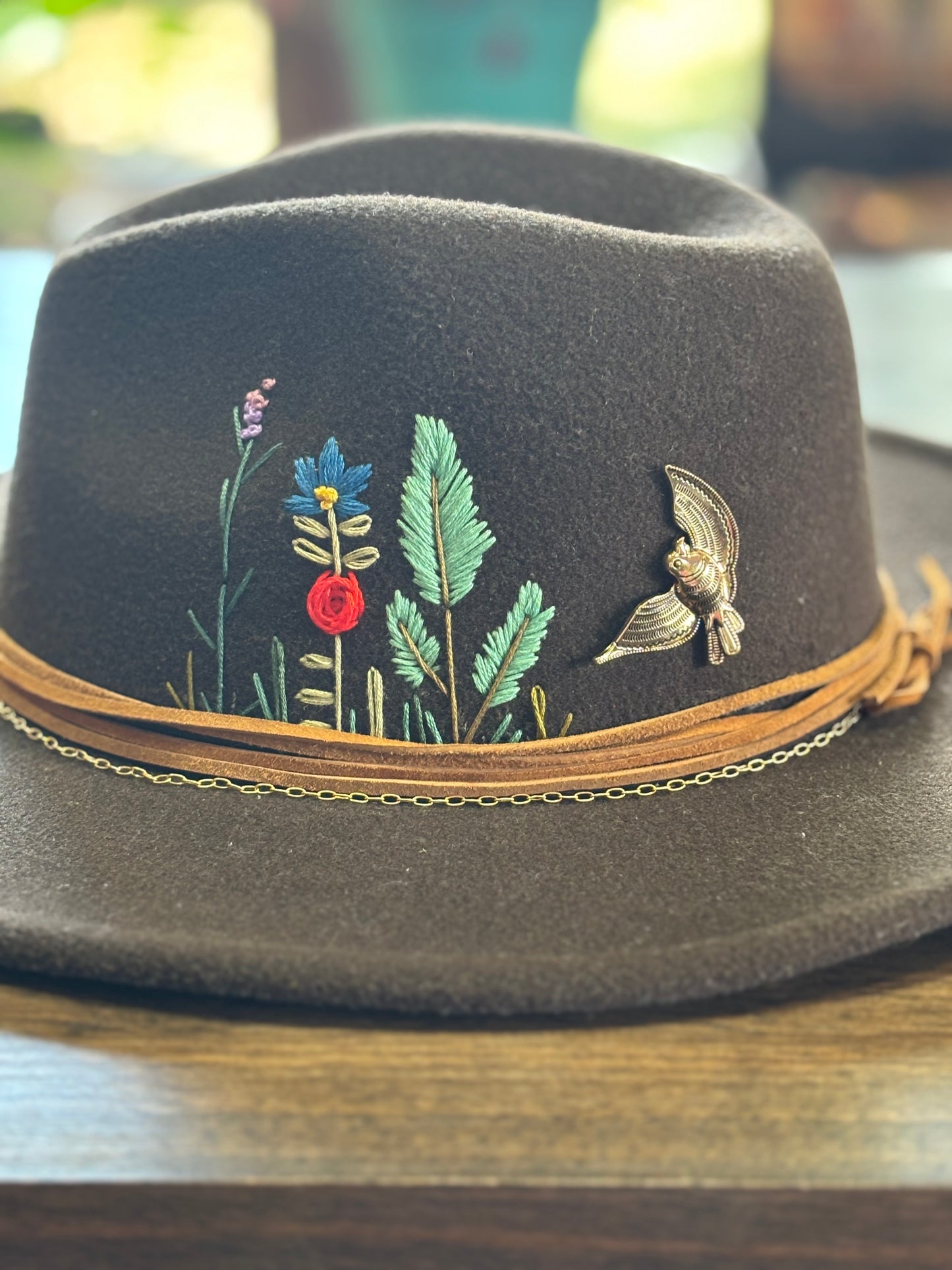 Hand stitched Fedora Hat