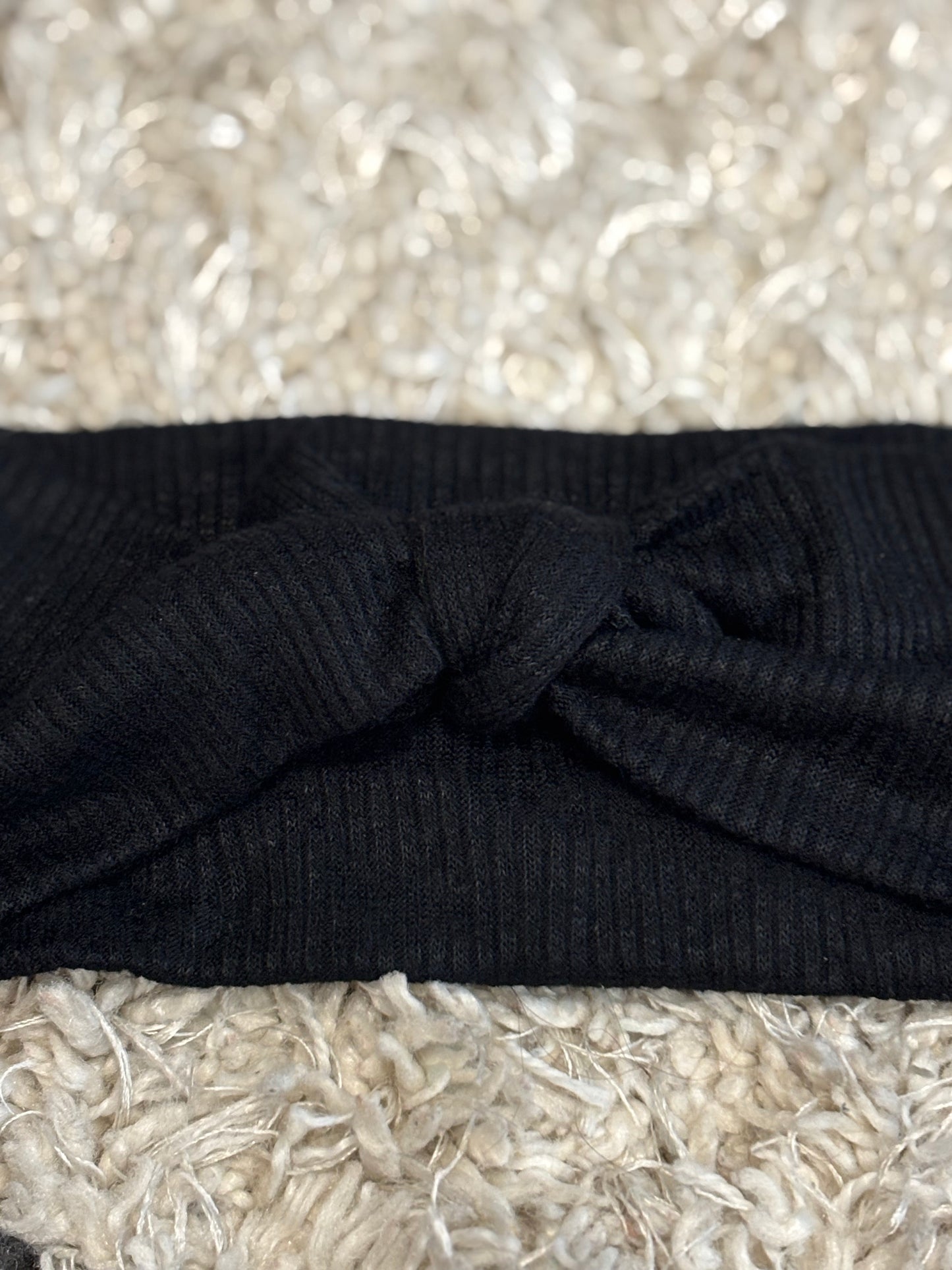 Soft Black Faux Bow