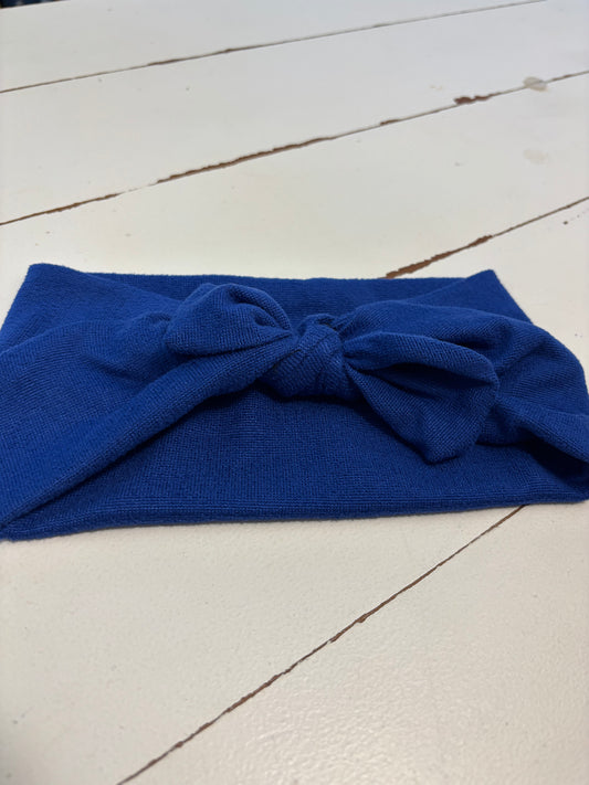 Bright Navy Faux Bow