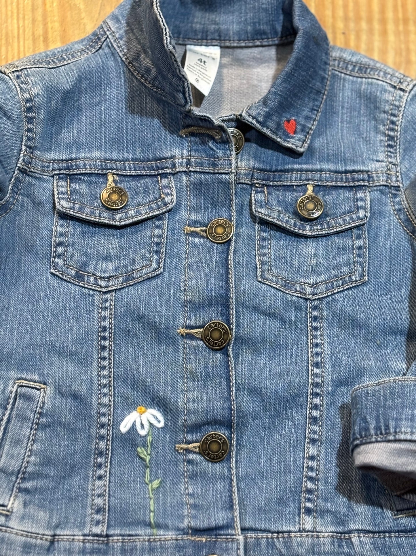 Stitched Wildflowers on Jacket