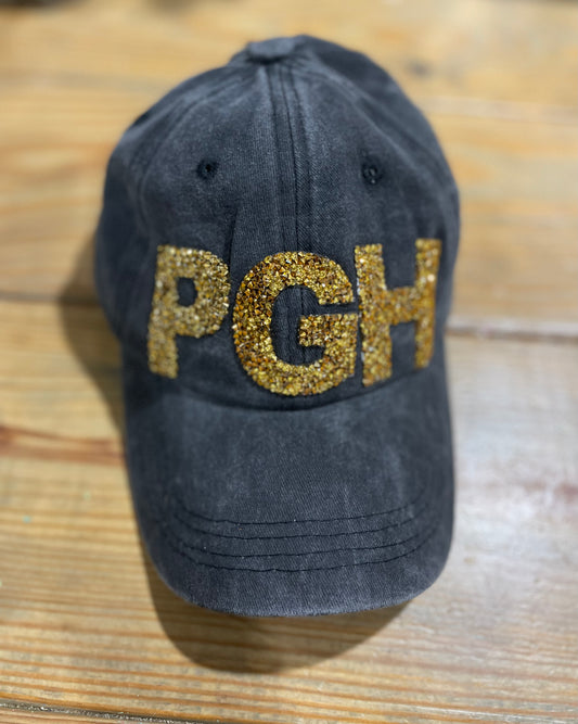 Glittered Pittsburgh Themed Hat