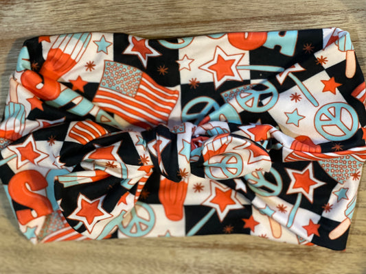 Hippie Flag Faux Bow