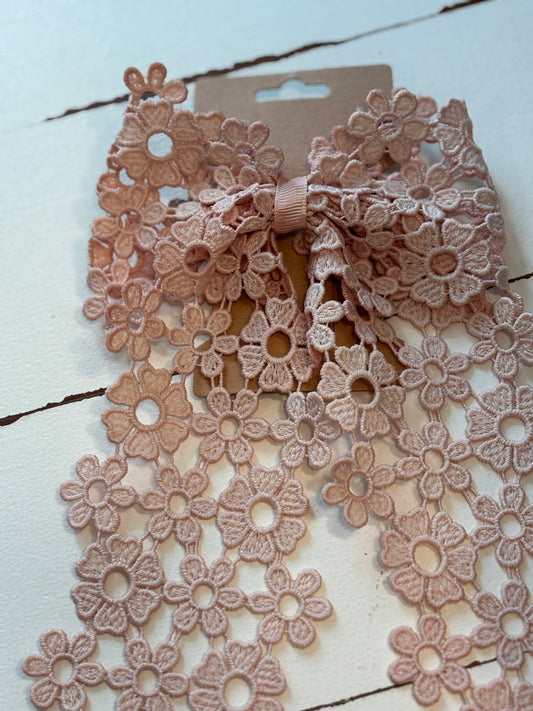 Lace Rose Bow