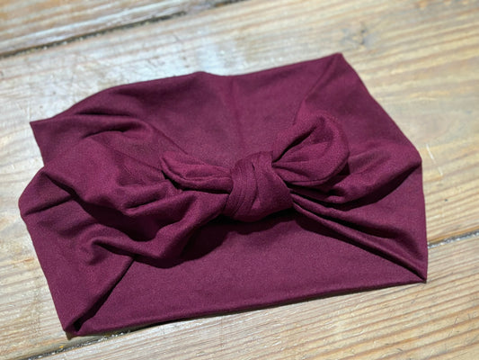 Mulberry Faux Bow