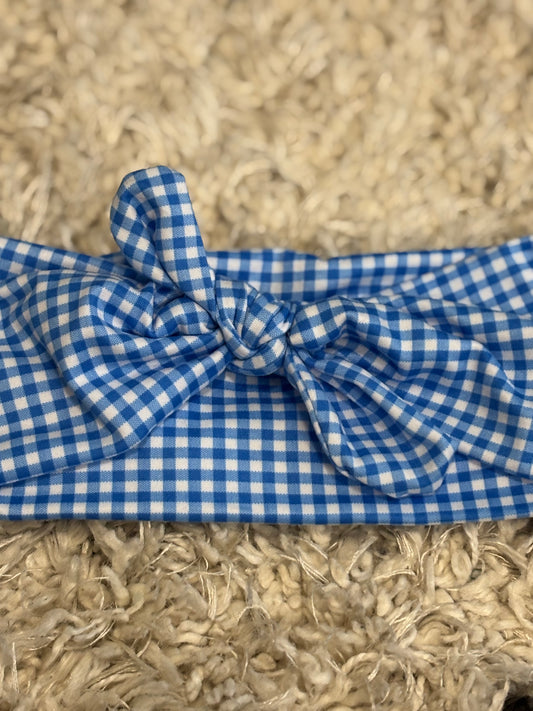 Picnic Blue Faux Bow