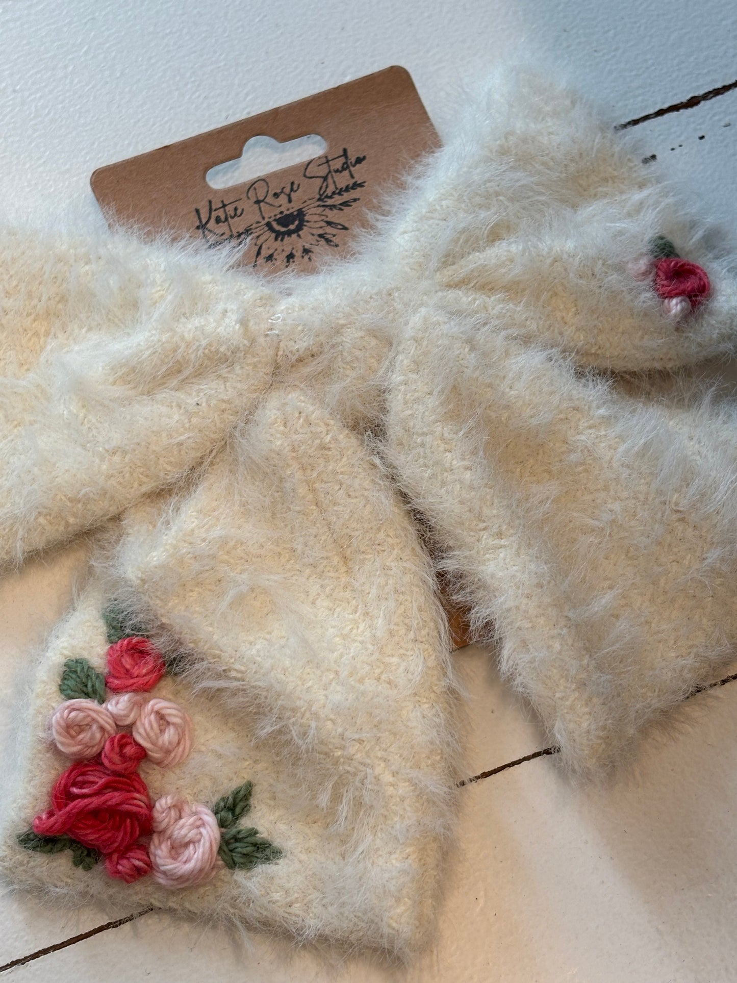 Rose Fluffy Bow
