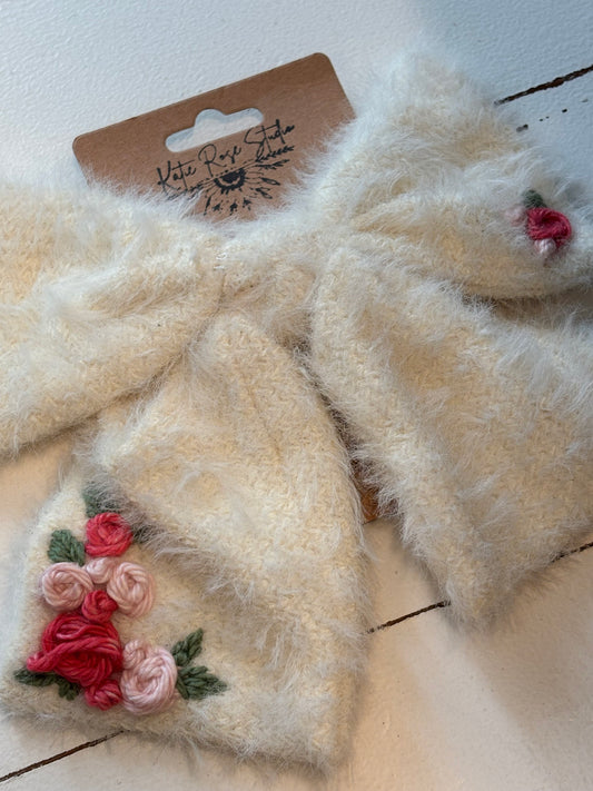 Rose Fluffy Bow