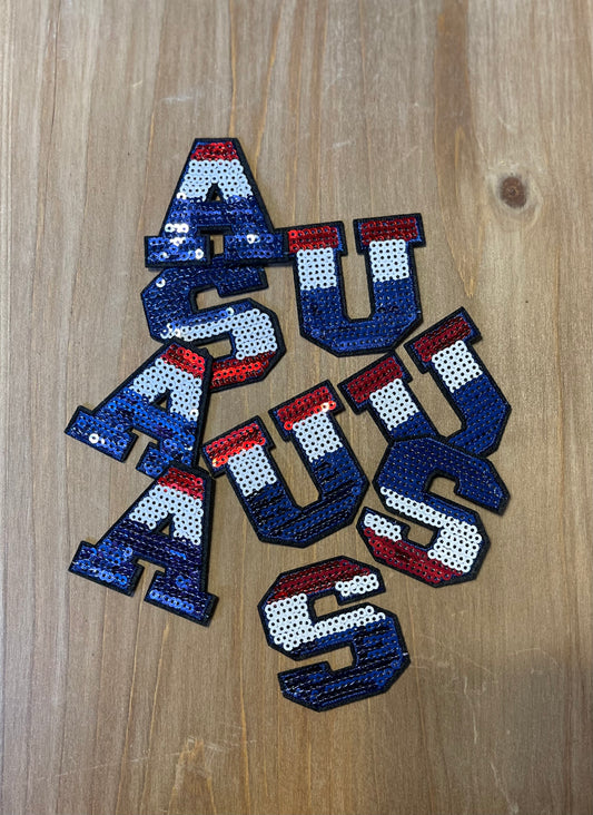 USA Sequin Letters