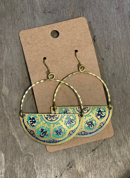 Half Circle Boho Earrings