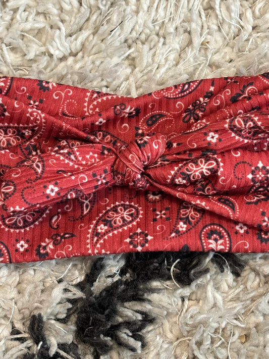 Red Western Faux Bow