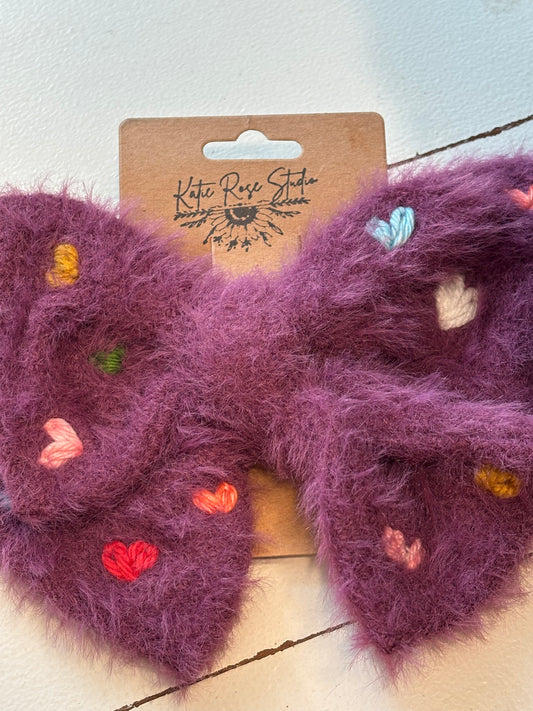 Heart Fluffy Bow