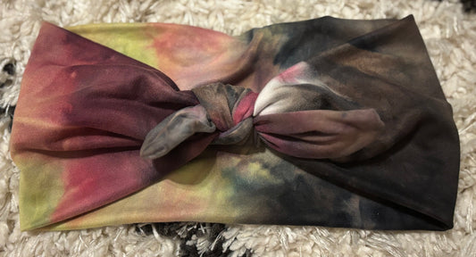 Spring TieDye Faux Bow