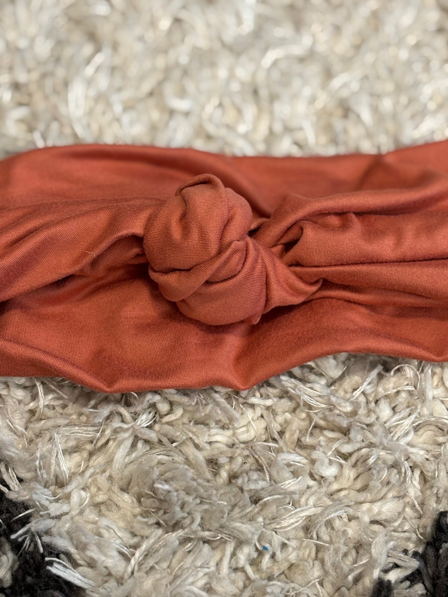 Deep Coral Top Knot