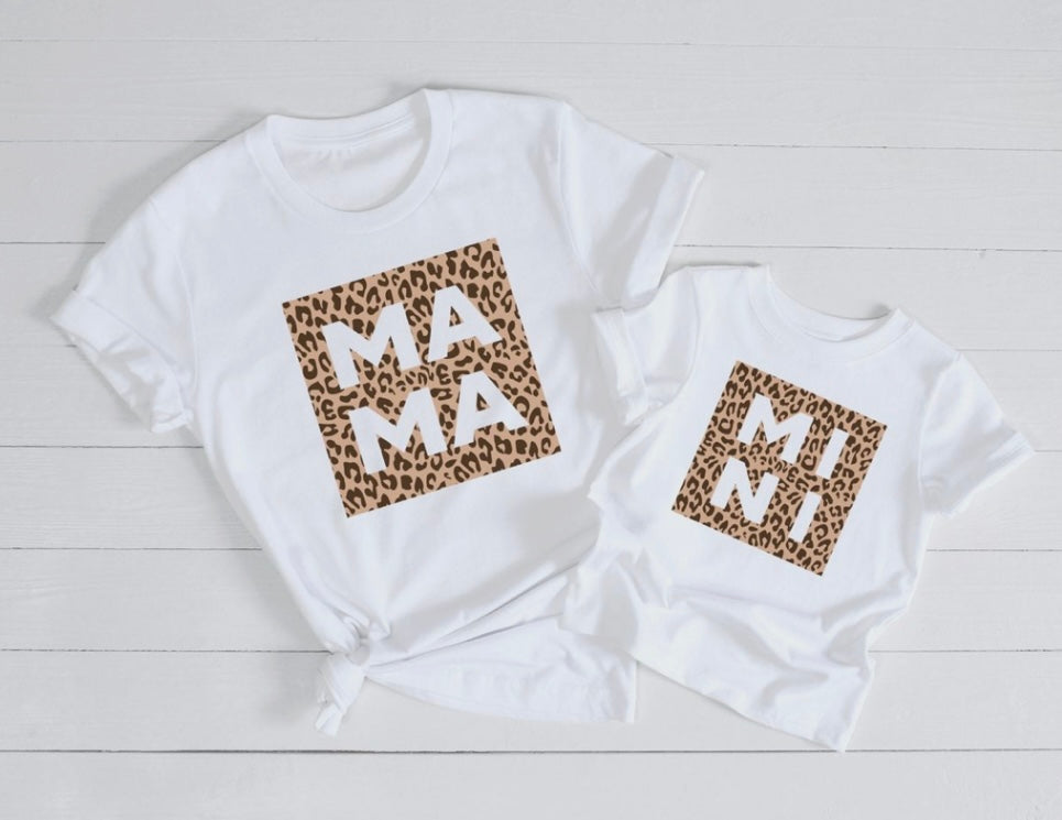 Mama & Mini  Cheetah Tees