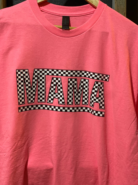 Checkered Mama Tee