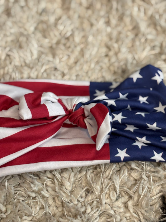 American Flag Faux Bow