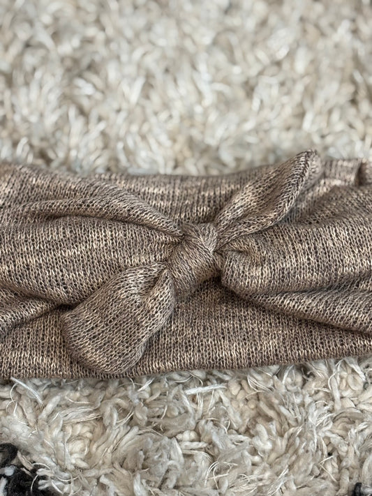 Beige Faux Bow