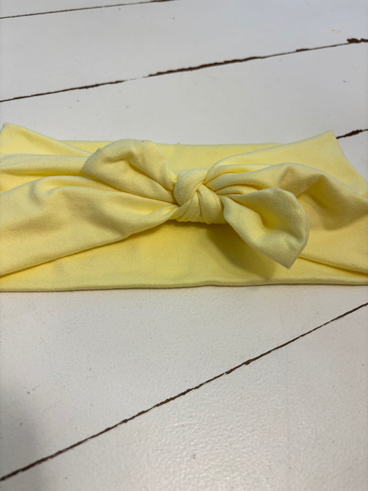 Pale yellow faux bow