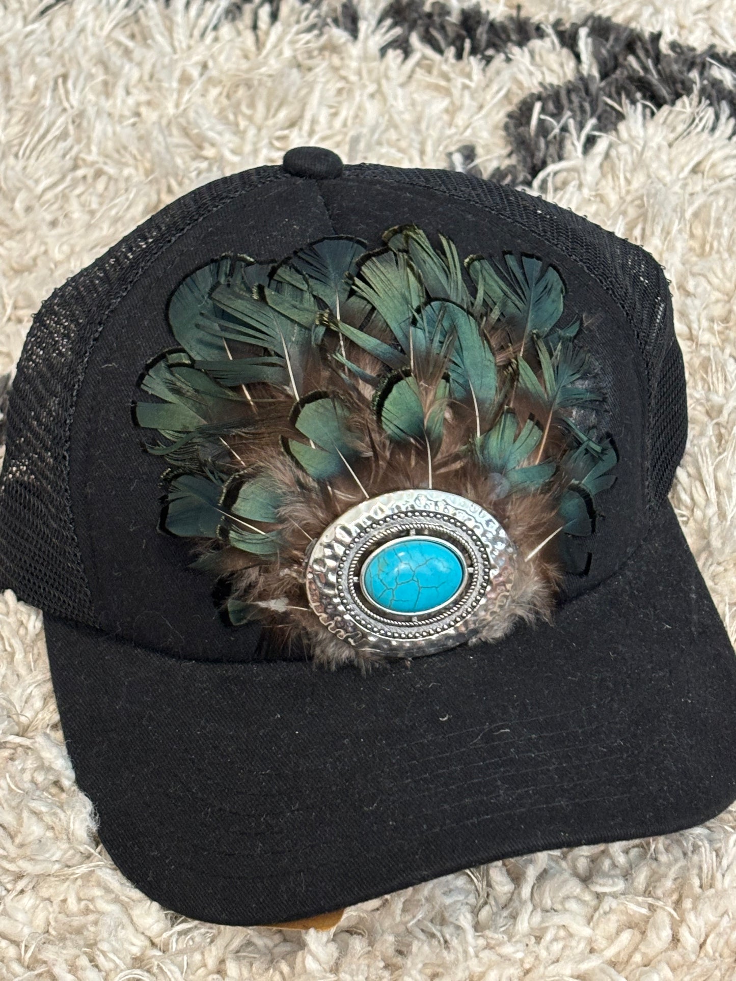 Feather Trucker Hat