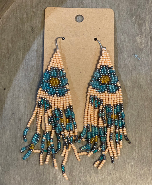 Beaded Fringe Earrings