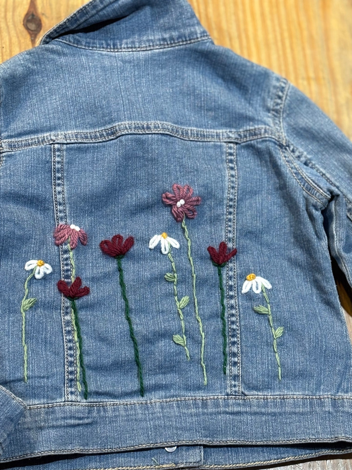 Stitched Wildflowers on Jacket