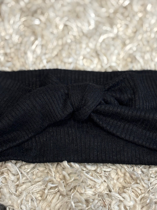 Soft Black Faux Bow