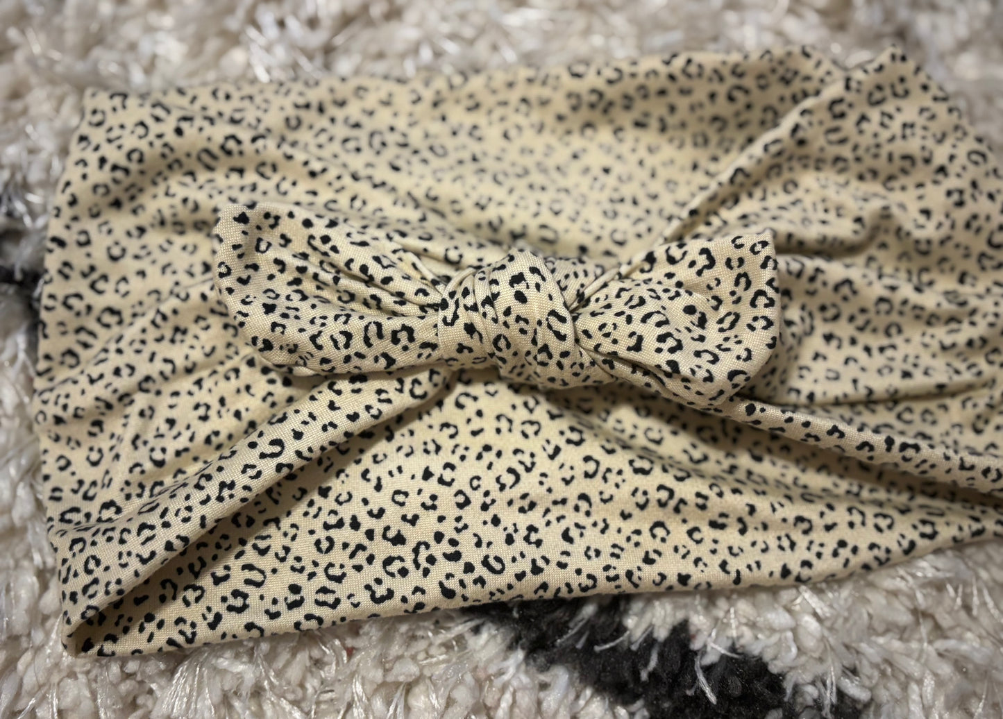 Toasted Leopard Faux Bow