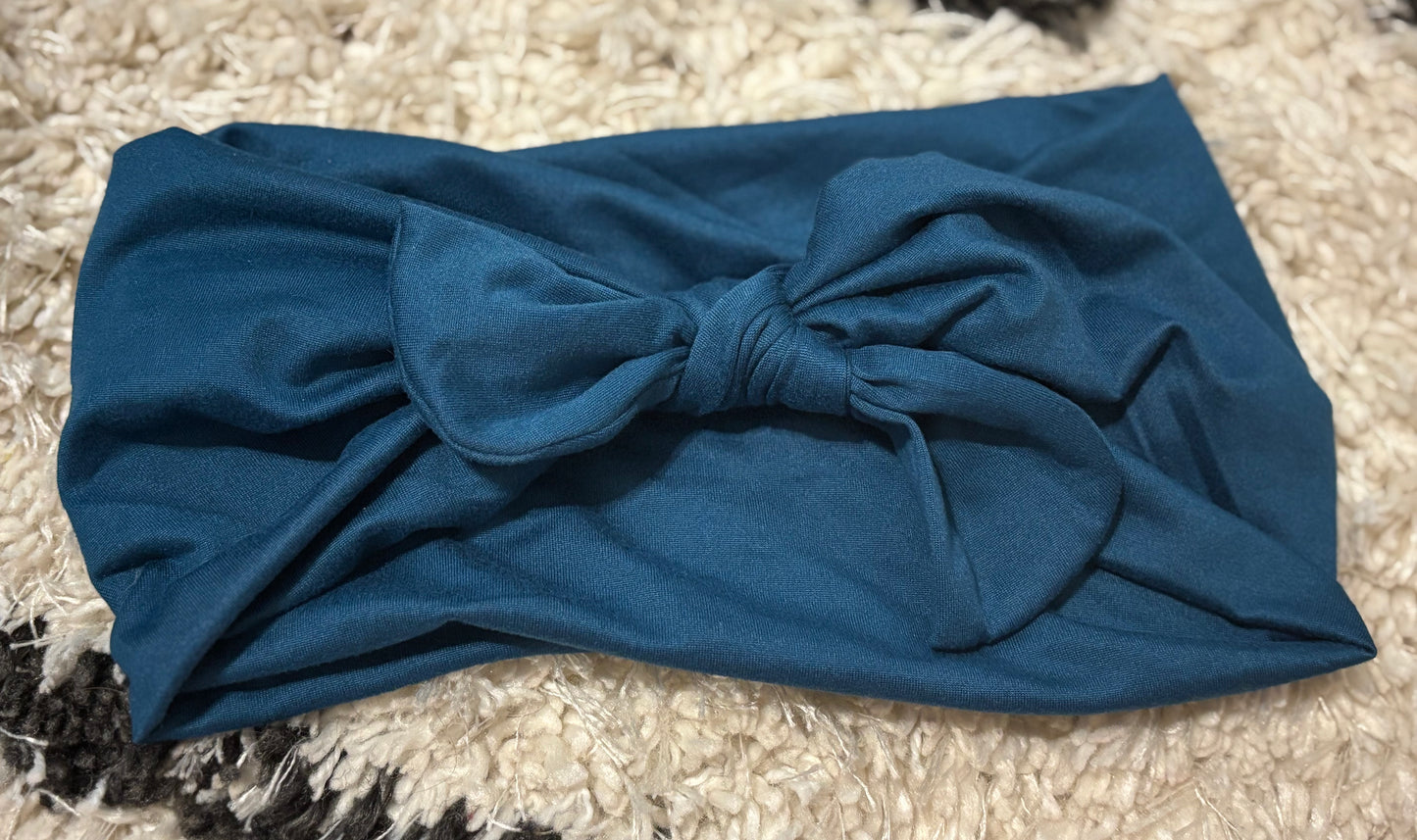 Dark Teal Faux Bow