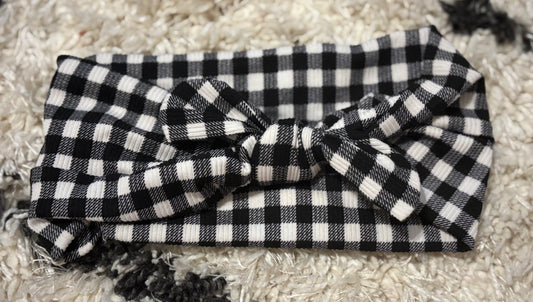 Black Checkered Faux Bows