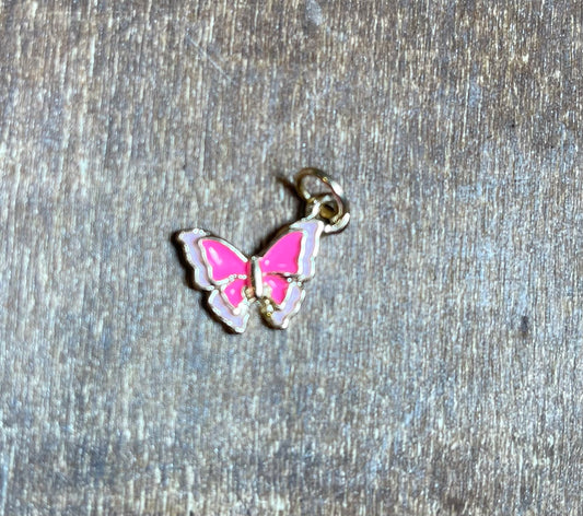 Pink Butterfly Charm