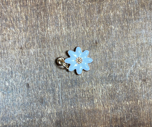 Gold& White Flower Charm